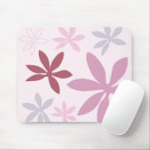 Rosa, Lila u. Burgunder-Blumen-Blumenblätter Mousepad (Mit Mouse)