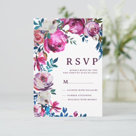 Rosa lila UAWG Einladung (Stehend Vorderseite)