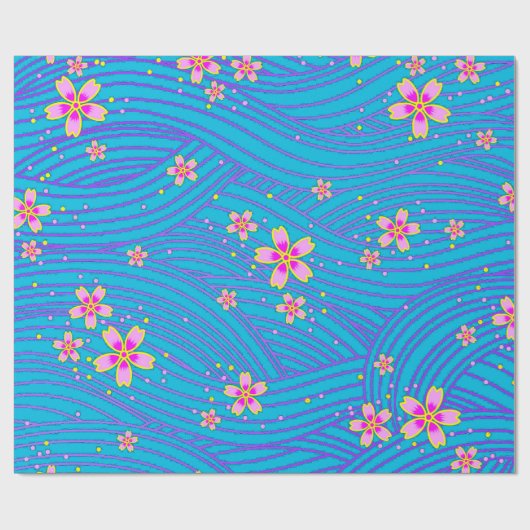 rosa lila und blau geschenkpapier (Flach)