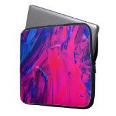 Rosa, Lila und blaue Acrylmalerei Laptopschutzhülle (Vorderseite Links)