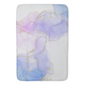 Rosa, Lila und blaue Alkoholtinte Badematte (Vorderseite Vertikal)