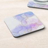 Rosa, Lila und blaue Alkoholtinte Getränkeuntersetzer (Linke Seite)