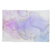 Rosa, Lila und blaue Alkoholtinte Kissenbezug (Rückseite-Links)