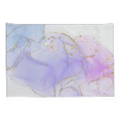 Rosa, Lila und blaue Alkoholtinte Kissenbezug (Rückseite-Rechts)