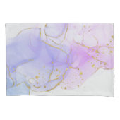 Rosa, Lila und blaue Alkoholtinte Kissenbezug (Vorderseite-Links)