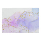 Rosa, Lila und blaue Alkoholtinte Kissenbezug (Vorderseite-Rechts)