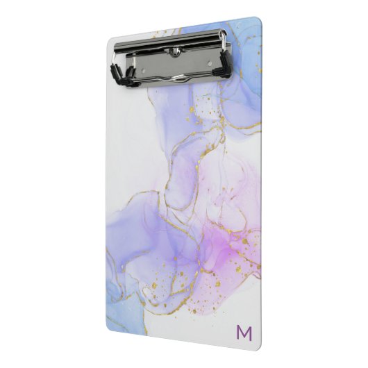 Rosa, Lila und blaue Alkoholtinte Mini Klemmbrett (Gewinkelt2)