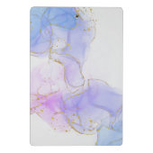 Rosa, Lila und blaue Alkoholtinte Mini Klemmbrett (Rückseite)