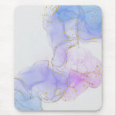 Rosa, Lila und blaue Alkoholtinte Mousepad (Vorne)