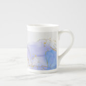 Rosa, Lila und blaue Alkoholtinte Porzellantasse (Rechts)