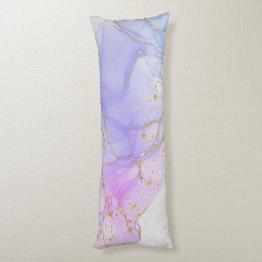 Rosa, Lila und blaue Alkoholtinte Seitenschläferkissen (Rückseite (Vertikal))