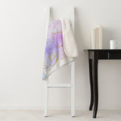 Rosa, Lila und blaue Alkoholtinte Sherpadecke (Beispiel)