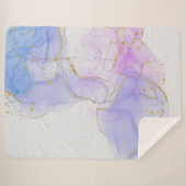 Rosa, Lila und blaue Alkoholtinte Sherpadecke (Vorderseite (Horizontal))
