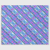 Rosa Lila und blaue Gemusterte Geschenkwrap Geschenkpapier (Flach)