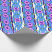 Rosa Lila und blaue Gemusterte Geschenkwrap Geschenkpapier (Ecke)