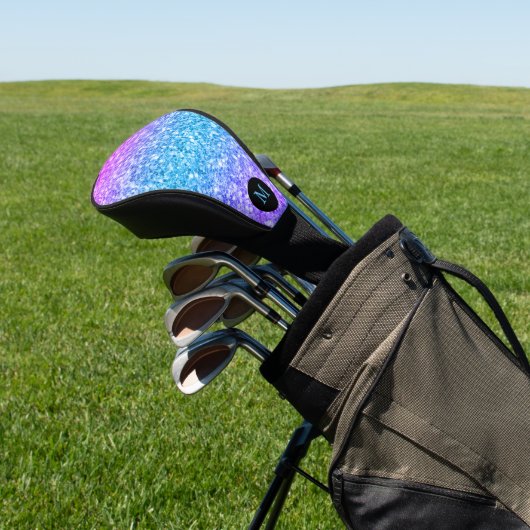 Rosa, lila und blaue Glitzer-Textur Golf Headcover (In SItu)