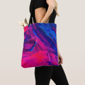 Rosa, Lila und blaue Malerei Abstrakt Art Abstra Tasche (Von Nahem)