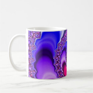 Rosa Lila und Blaue Spiralfraktal-Kunst Kaffeetasse