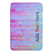 Rosa, Lila und blaue Wasserkunst Badematte (Vorderseite Vertikal)