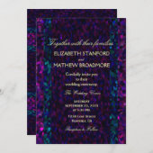 Rosa, Lila und Blue Gitter Einladung (Vorne/Hinten)