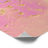 Rosa, Lila und Gold Abstrakt Poster (Ecke)