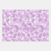 Rosa, Lila und grün marokkanisches Quatrefolie Geschenkpapier Set (Vorderseite 2)