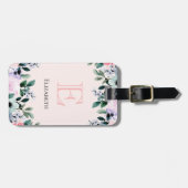 Rosa Lila und grüne Farbe Gepäckanhänger (Vorderseite horizontal)