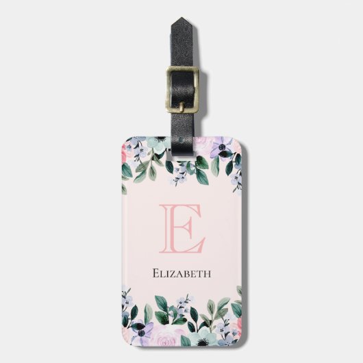 Rosa Lila und grüne Farbe Gepäckanhänger (Vorderseite vertikal)