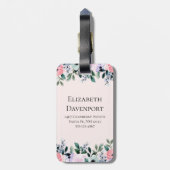 Rosa Lila und grüne Farbe Gepäckanhänger (Rückseite vertikal)