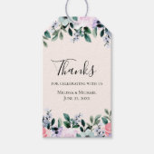 Rosa Lila und grüne Farbe Geschenkanhänger (Vorderseite)