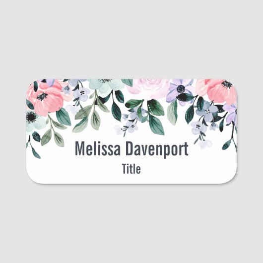 Rosa Lila und grüne Farbe Namensschild (Vorderseite)