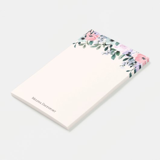 Rosa Lila und grüne Farbe Post-it Klebezettel (angewinkelt)