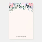 Rosa Lila und grüne Farbe Post-it Klebezettel (Vorderseite)