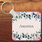 Rosa Lila und grüne Farbe Schlüsselanhänger (Vorderseite)