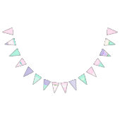 Rosa, Lila und grüne Flaggengarten Wimpelkette (Alle)