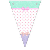 Rosa, Lila und grüne Flaggengarten Wimpelkette (Zweite Fahne)