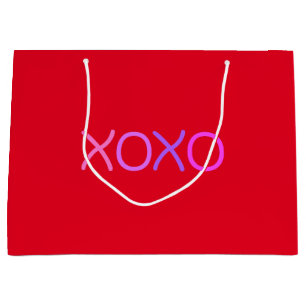 Rosa, lila und Lavendel Xoxo schön rot Große Geschenktüte