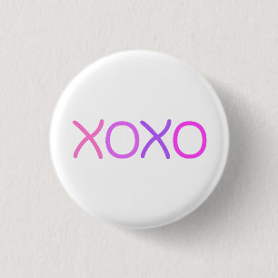 Rosa, lila und lavenhaft Xoxo schön Button