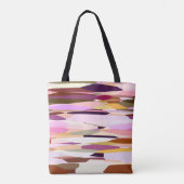 Rosa, Lila und orange abstrakt Tasche (Rückseite)