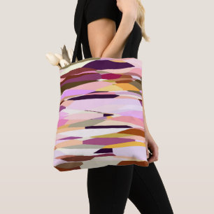 Rosa, Lila und orange abstrakt Tasche