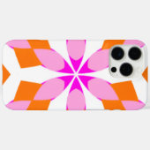 Rosa Lila und Orange Blumengeometrisch Case-Mate iPhone Hülle (Rückseite (Horizontal))