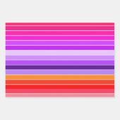Rosa, Lila und orange Geschenkpapier Set (Vorderseite)