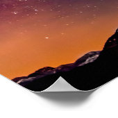 Rosa, Lila und orangefarbene Sternenhimmel Poster (Ecke)