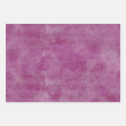 Rosa Lila und Rose Violett Aquarellabstraktion Geschenkpapier Set (Vorderseite)