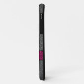 Rosa Lila und schwarzes Leder Case-Mate iPhone Hülle (Hinten/Links)