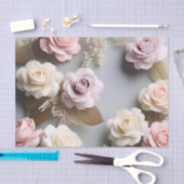 Rosa, Lila und weiß Seidenpapier (Handwerk)