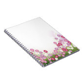 Rosa, lila und weiße Blumen Notizblock (Rechte Seite)
