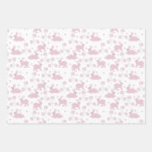Rosa, Lila und weiße Kaninchen Ostern Geschenkpapier Set (Vorderseite 2)