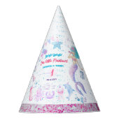 Rosa Lila unter der Meermädchen Meerjungfrau Gebur Partyhütchen (Vorderseite)