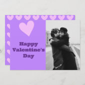 Rosa - Lila Valentinstag Einladung (Vorne/Hinten)